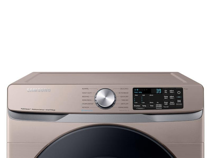 SAMSUNG DVE45B6300C 7.5 cu. ft. Smart Electric Dryer with Steam Sanitize+ in Champagne