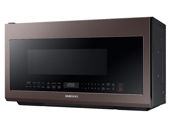 SAMSUNG ME21R706BAT Bespoke Over-the-Range Microwave 2.1 cu. ft. with Sensor Cooking in Fingerprint Resistant Tuscan Stainless Steel