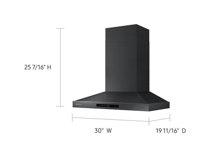 SAMSUNG NK30K7000WG 30" Wall Mount Hood in Black Stainless Steel