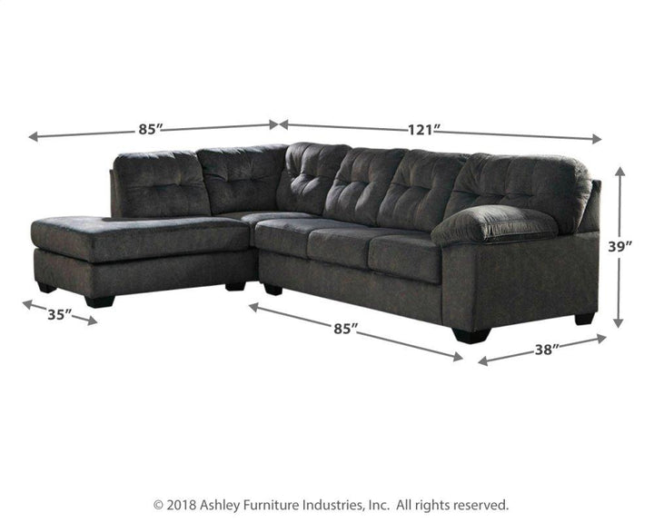 ASHLEY FURNITURE 70509S2 Accrington 2-piece Sleeper Sectional With Chaise