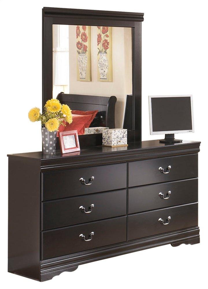 ASHLEY FURNITURE B128B15 Huey Vineyard Queen Sleigh Bed With Mirrored Dresser and 2 Nightstands