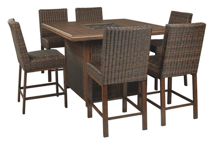 ASHLEY FURNITURE PKG000292 Outdoor Dining Table and 6 Chairs