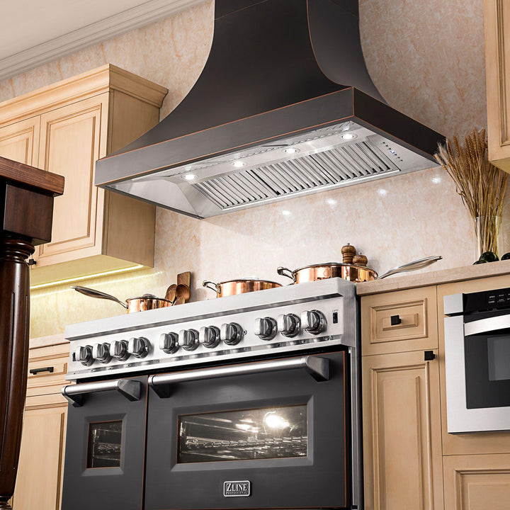 ZLINE KITCHEN AND BATH 8632B30 ZLINE Designer Series Oil-Rubbed Bronze Wall Range Hood Size: 30 Inch