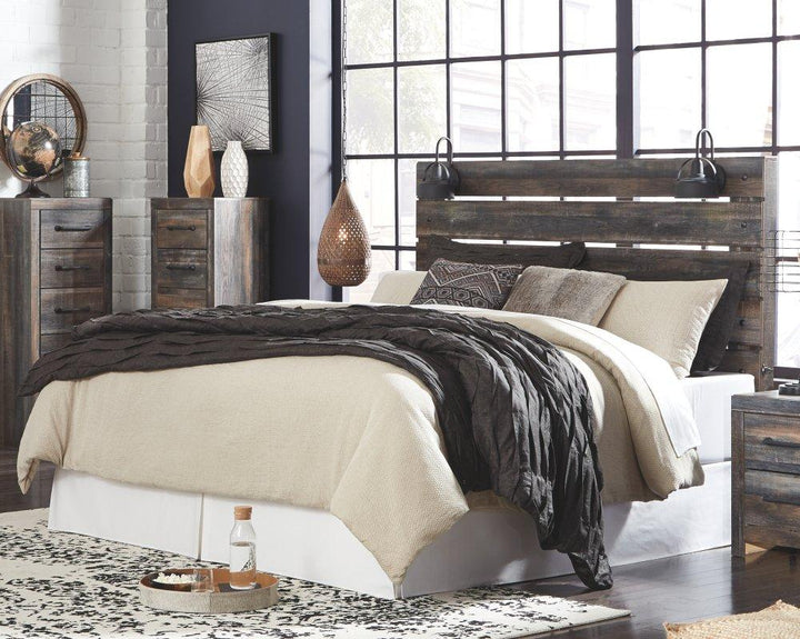 ASHLEY FURNITURE PKG007521 King Panel Headboard With Mirrored Dresser and Chest