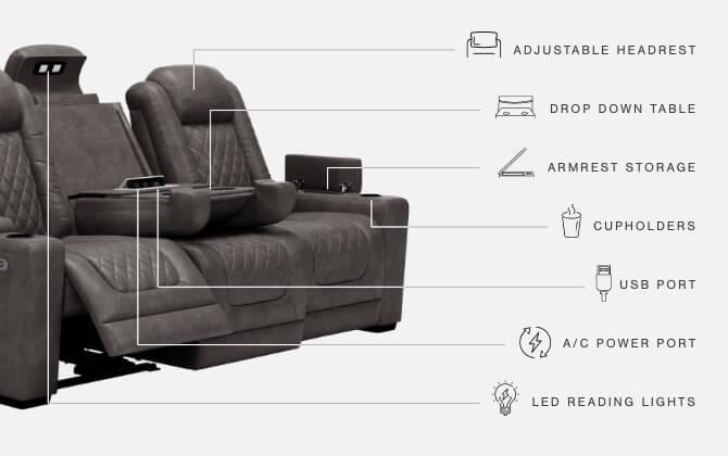 ASHLEY FURNITURE 9300315 Hyllmont Power Reclining Sofa