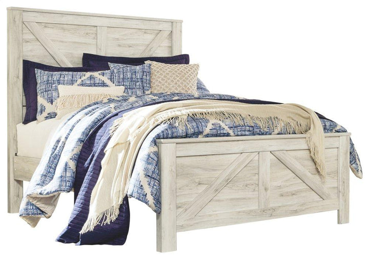 ASHLEY FURNITURE PKG000726 Queen Crossbuck Panel Bed With 2 Nightstands