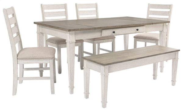 ASHLEY FURNITURE PKG008915 Dining Table and 4 Chairs and Bench