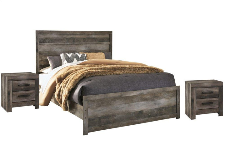 ASHLEY FURNITURE PKG000718 Queen Panel Bed With 2 Nightstands