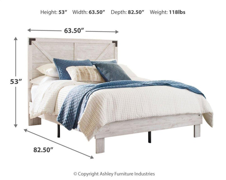 ASHLEY FURNITURE PKG009333 Queen Platform Bed With Dresser and 2 Nightstands