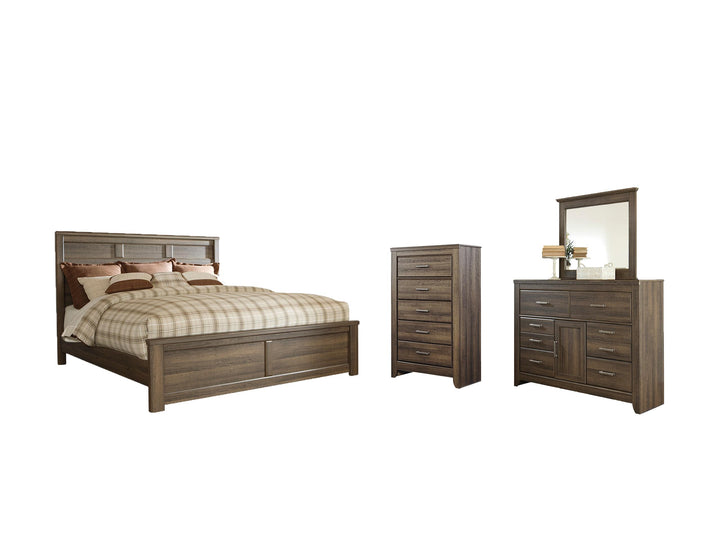 ASHLEY FURNITURE PKG004084 Queen Panel Bed With Mirrored Dresser and Chest