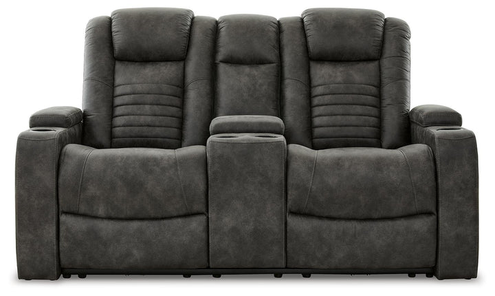 ASHLEY FURNITURE 3060618 Soundcheck Power Reclining Loveseat With Console