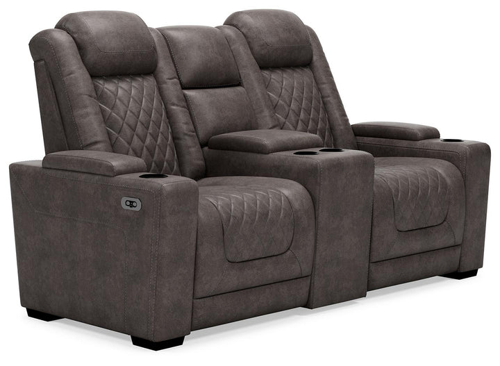 ASHLEY FURNITURE 9300318 Hyllmont Power Reclining Loveseat With Console