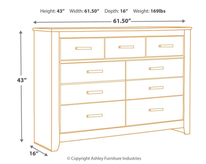 ASHLEY FURNITURE PKG004005 Queen Panel Bed With Dresser