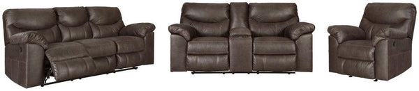 ASHLEY FURNITURE 33803U2 Boxberg Reclining Sofa and Loveseat With Recliner