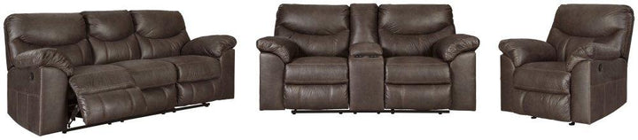 ASHLEY FURNITURE 33803U2 Boxberg Reclining Sofa and Loveseat With Recliner