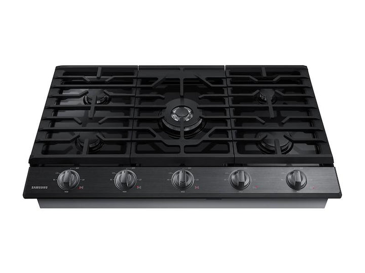 SAMSUNG NA36N6555TG 36" Smart Gas Cooktop with Illuminated Knobs in Black Stainless Steel