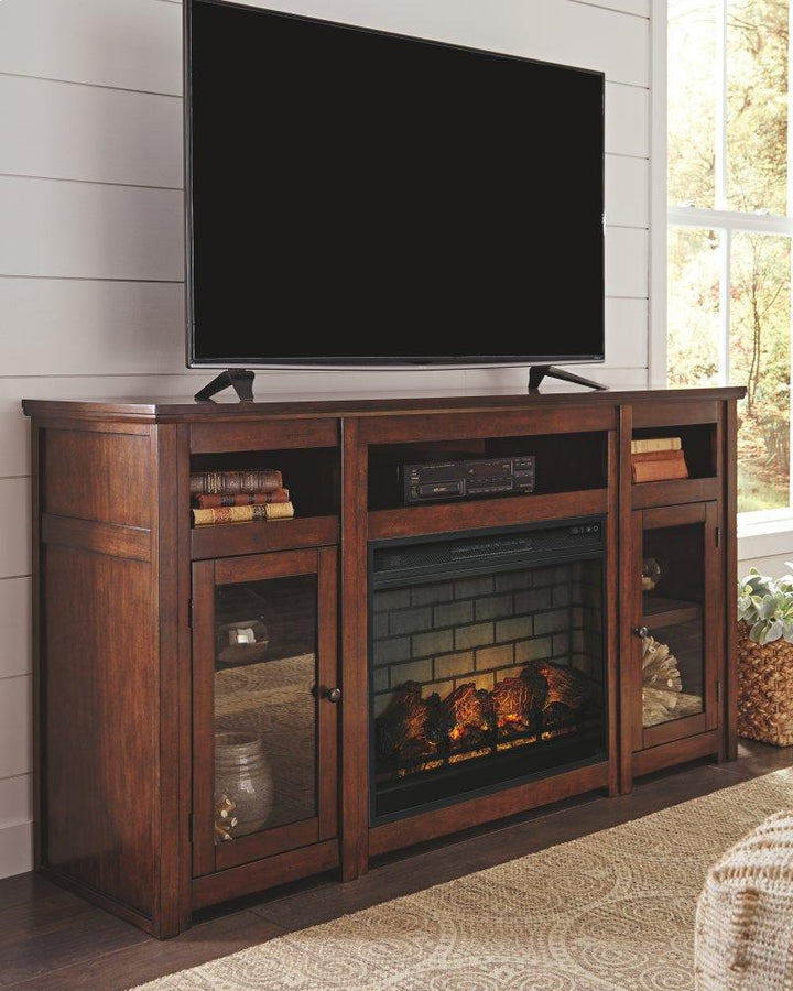 ASHLEY FURNITURE W797W2 Harpan 72" TV Stand With Electric Fireplace