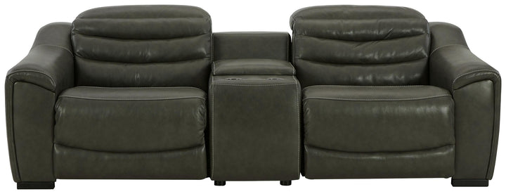 ASHLEY FURNITURE U63404S2 Center Line 3-piece Power Reclining Loveseat With Console