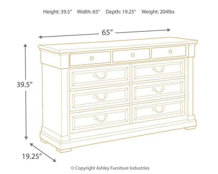 ASHLEY FURNITURE B647B12 Bolanburg Dresser and Mirror
