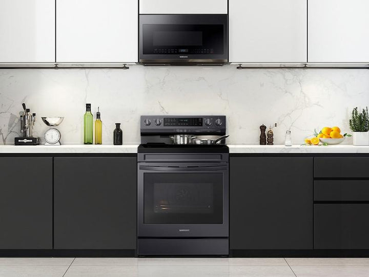 SAMSUNG NE63A6711SG 6.3 cu. ft. Smart Freestanding Electric Range with No-Preheat Air Fry, Convection+ & Griddle in Black Stainless Steel