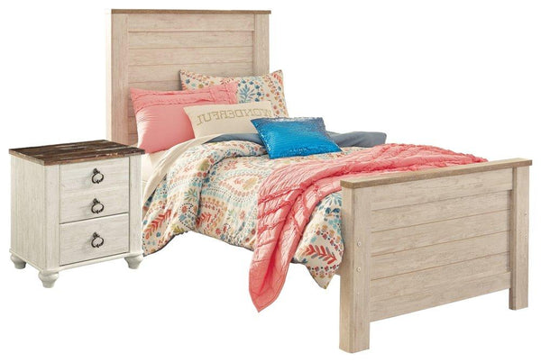 ASHLEY FURNITURE PKG000703 Twin Panel Bed With Nightstand