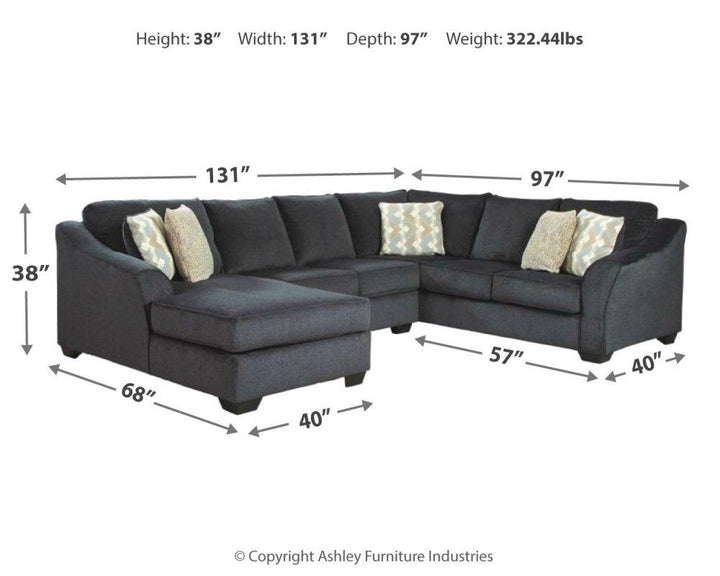 ASHLEY FURNITURE 41303S5 Eltmann 3-piece Sectional With Chaise