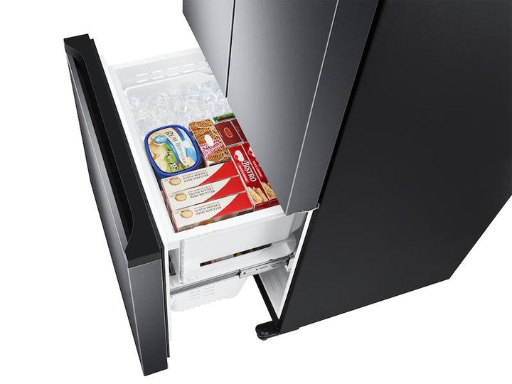 SAMSUNG RF18A5101SG 18 cu. ft. Smart Counter Depth 3-Door French Door Refrigerator in Black Stainless Steel