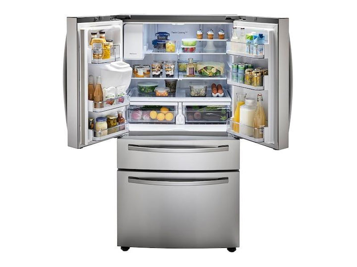 SAMSUNG RF24R7201SR 23 cu. ft. Counter Depth 4-Door French Door Refrigerator with FlexZone TM Drawer in Stainless Steel