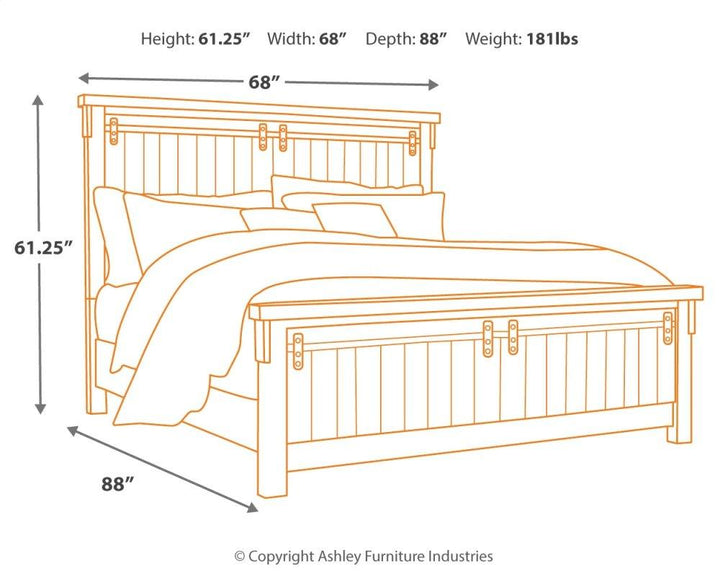 ASHLEY FURNITURE PKG006766 King Panel Bed With Dresser