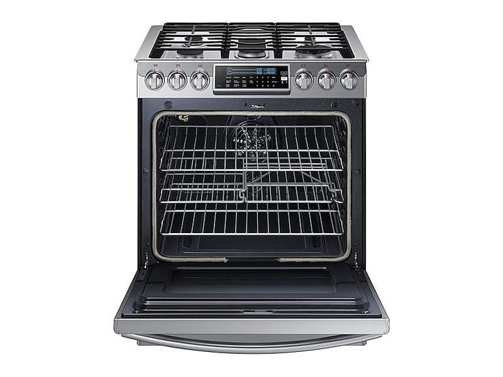 SAMSUNG NX58H9500WS 5.8 cu. ft. Slide-In Gas Range with True Convection in Stainless Steel