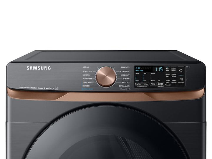 SAMSUNG DVE50BG8300VA3 7.5 cu. ft. Smart Electric Dryer with Steam Sanitize+ and Sensor Dry in Brushed Black