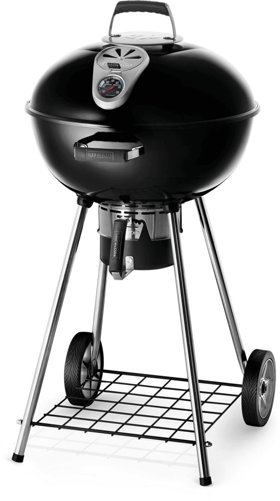 NAPOLEON BBQ NK22KLEG2 22" Charcoal Kettle Grill , Black , Charcoal