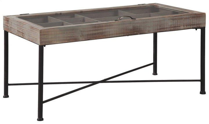 ASHLEY FURNITURE A4000208 Shellmond Coffee Table With Display Case