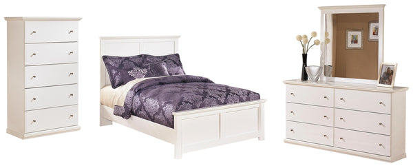 ASHLEY FURNITURE PKG002774 Full Panel Bed With Mirrored Dresser and 2 Nightstands