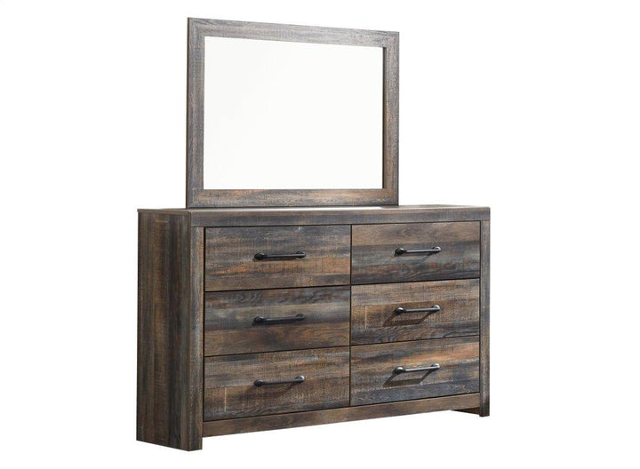 ASHLEY FURNITURE PKG007523 King Panel Headboard With Mirrored Dresser, Chest and 2 Nightstands