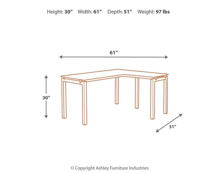 ASHLEY FURNITURE PKG008037 Home Office Desk With Chair