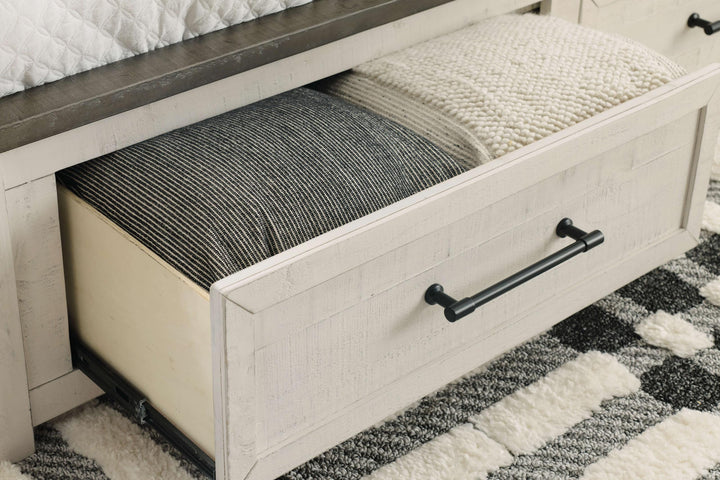 ASHLEY FURNITURE B784B4 Brewgan King Panel Storage Bed
