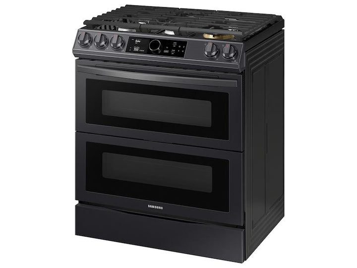 SAMSUNG NX60T8751SG 6.0 cu ft. Smart Slide-in Gas Range with Flex Duo TM , Smart Dial & Air Fry in Black Stainless Steel