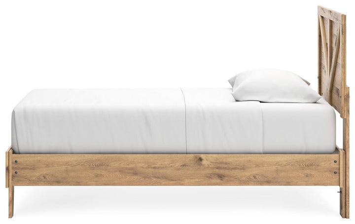 ASHLEY FURNITURE EB2712B1 Larstin Twin Crossbuck Panel Platform Bed