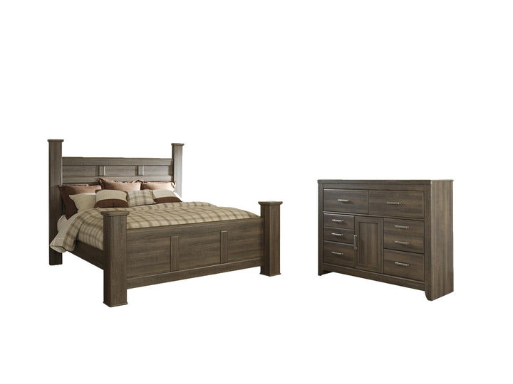 ASHLEY FURNITURE PKG004035 King Poster Bed With Dresser