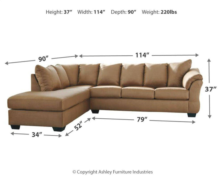 ASHLEY FURNITURE PKG001657 2-piece Sectional With Ottoman