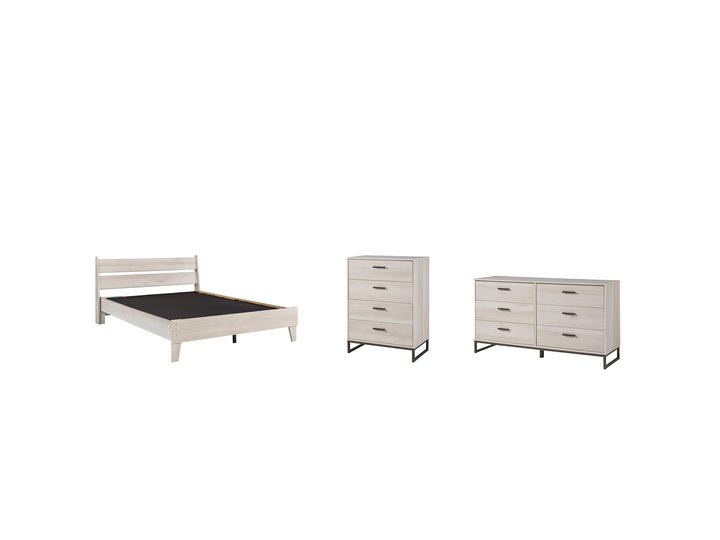 ASHLEY FURNITURE PKG009034 Full Platform Bed With Dresser and Chest