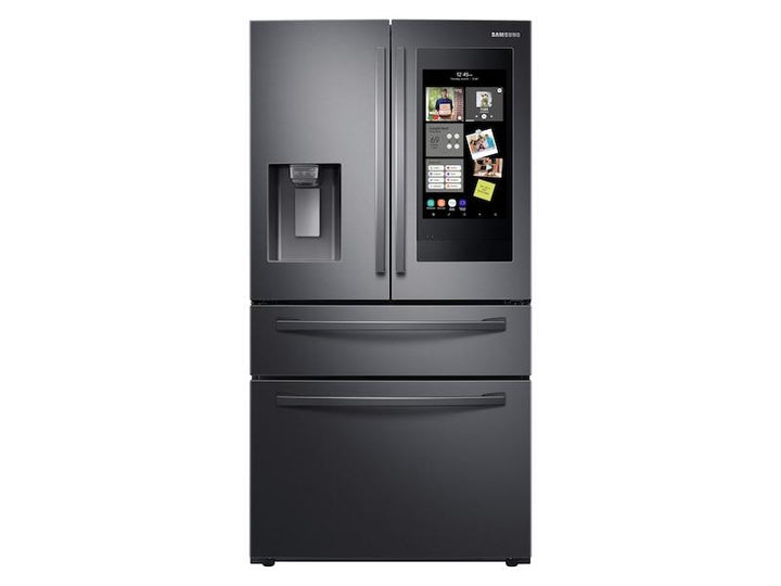 SAMSUNG RF22R7551SG 22 cu. ft. 4-Door French Door, Counter Depth Refrigerator with 21.5" Touch Screen Family Hub TM in Black Stainless Steel