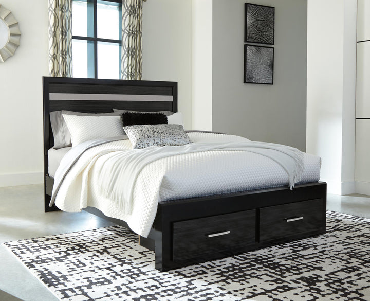 ASHLEY FURNITURE PKG007655 Queen Panel Bed With 2 Storage Drawers With Mirrored Dresser