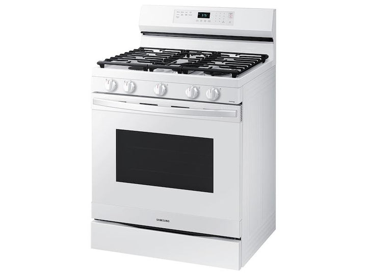 SAMSUNG NX60A6511SW 6.0 cu. ft. Smart Freestanding Gas Range with Integrated Griddle in White