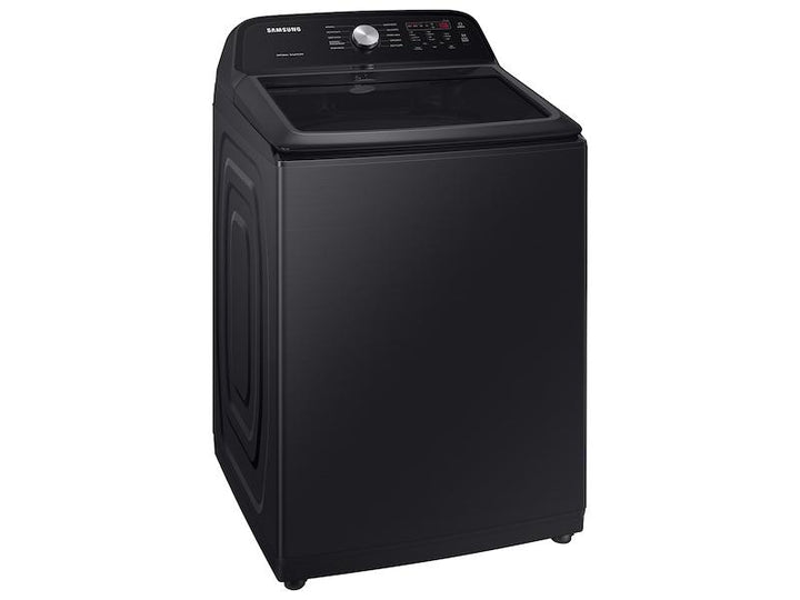 SAMSUNG WA49B5105AV 4.9 cu. ft. Large Capacity Top Load Washer with ActiveWave TM Agitator and Deep Fill in Brushed Black