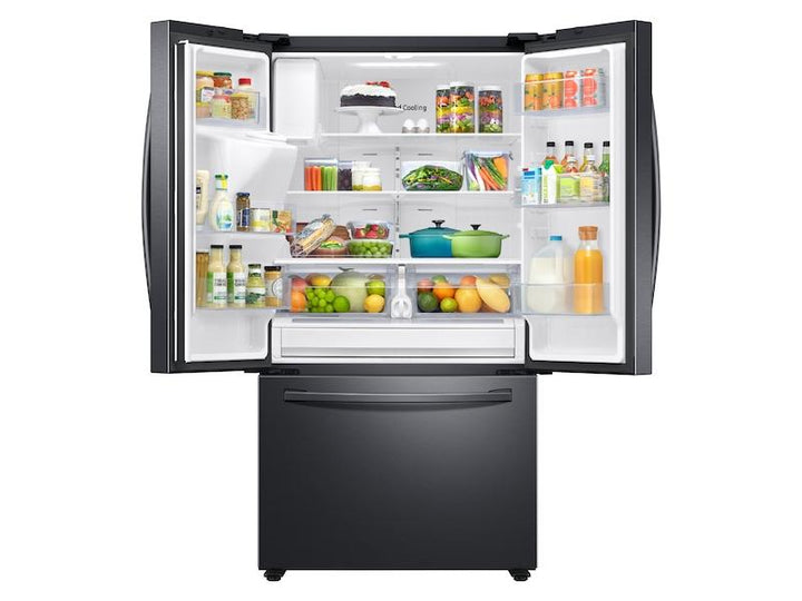 SAMSUNG RF27T5201SG 27 cu. ft. Large Capacity 3-Door French Door Refrigerator with External Water & Ice Dispenser in Black Stainless Steel