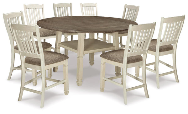 ASHLEY FURNITURE PKG014921 Counter Height Dining Table and 8 Barstools