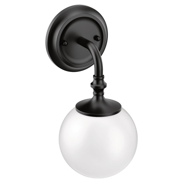 MOEN YB0561BL Colinet Matte black one globe bath light