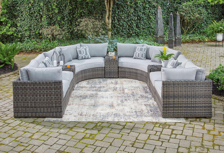 ASHLEY FURNITURE P459P4 Harbor Court 9-piece Outdoor Sectional